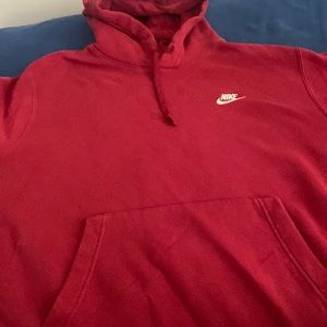 A Nike red hoodie